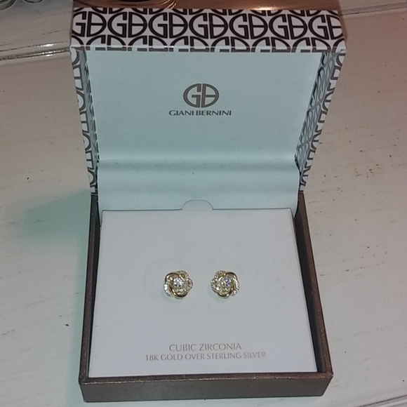 Giani Bernini CZ 18K Gold Over Sterling Earrings